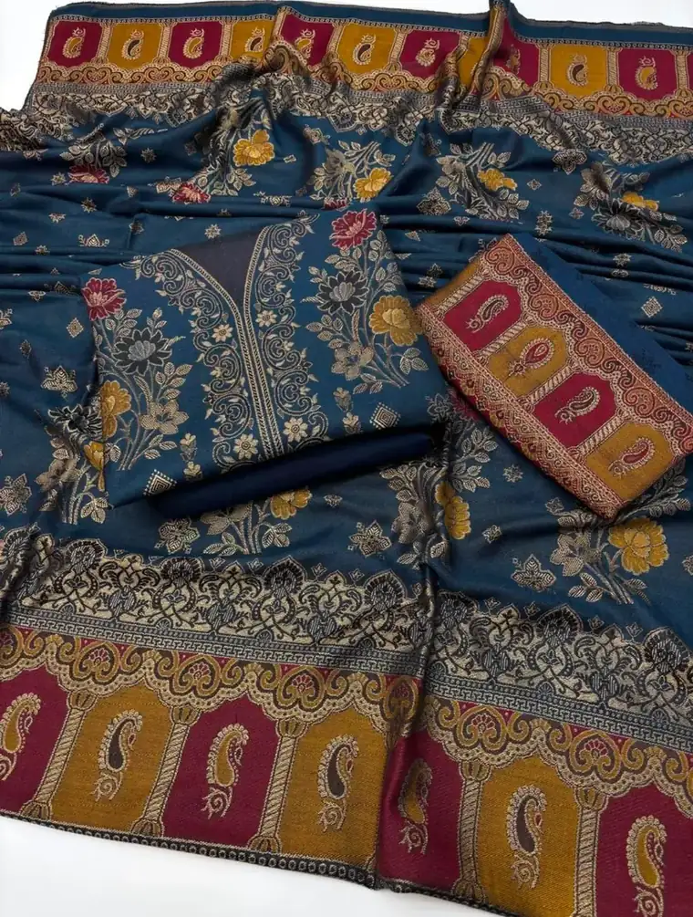 Pure Pashmina Wool Jacquard — Broshia Shawl